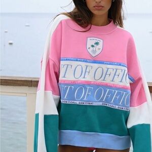 Out of Office Yellow the Label CREWNECK L